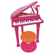 Bontempi Dječji elektronički klavir sa stolicom i mikrofonom DJEVOJKA