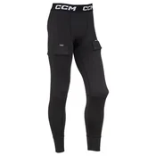 Hlače s suspenzorjem CCM Tacks BASE LAYER PANT Junior M
