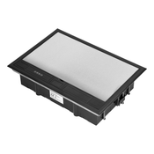 Talna škatla za modularne vtičnice 8 x 45x45 mm ali 16 x 22,5x45 mm, pokrov: nerjaveče jeklo, čr