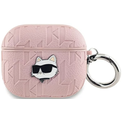 Ovitek za airpods Karl Lagerfeld 3 roza barva, KLA3PGCHPP