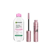 Garnier Micelarna voda za cišcenje lica all-in-1 400ml + Maybelline Lash Sensational Sky High Maskara