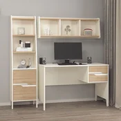 Hanah Home radni sto sa policom Ruby Desk + Shelf + Bookcase Set, Moonstone / orah