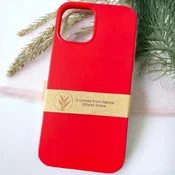 Infostyle Ovitek iz naravnega materiala Natural za iPhone 14 Plus/15 Plus Rdeča/EKO
