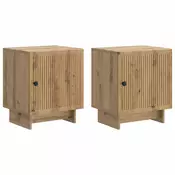 vidaXL Nočna omarica 2 pcs Artisan hrast 43 x 34,5 x 50 cm