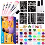 Dexxer XXL set glitter tattoo za izdelavo bleščečih tatujev