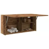 Vidaxl vidaXL Stenska kopalniška omarica, starinski les, 80x25x40 cm