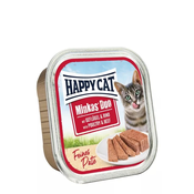 Happy Cat Duo koščki mesa s pašteto - Perutnina in govedina 16 x 100 g