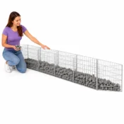 Vidaxl Gabionska košara iz pocinkanega jekla 300x30x50 cm