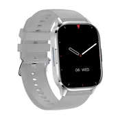 INF Pametna ura z različnimi športnimi načini, Bluetooth klici, vodotesna Silver, (21299068)