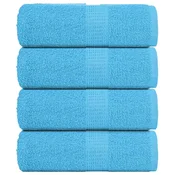 Vidaxl Pralne brisače FROGN 4 kosi turkizne 30x30 cm 360 g/m2