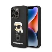 Karl Lagerfeld Etui Karl Lagerfeld Silicone Ikonik za iPhone 14 Pro - črno