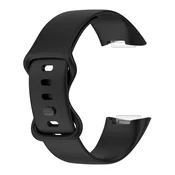INF Silikonska zapestnica za Fitbit Charge 5 in Charge 6 Black S, (21236130)