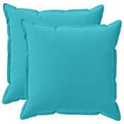 vidaXL Prevleka za blazino 2 kos HOUTEN Turkizna 65 x 65 cm Poliester