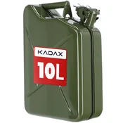 KADAX Kovinski kanister za gorivo, 10 L, rezervoar za vodo in olje