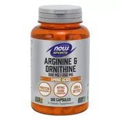 NOW FOODS Arginine & Ornithine 100 kaps.