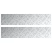 Vidaxl aluminijaste diamantne plošče 2 kosa protizdrsne 90x20 cm