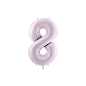 PartyDeco Balon iz folije za rojstni dan številka 8 svetlo vijoličen 72 cm