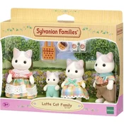 Sylvanian Families Komplet družinskih figuric mačk Latte z dodatki, 9 kosov (5054131057384)