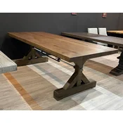 Casa Padrino country style dining table brown 240 x 100 x H. 77 cm - Rustic solid wood kitchen table - Rustic solid wood dining room furniture - Country style dining room furniture