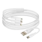 LINQ LinQ, USB-A/USB-C v USB-C, kabel Lightning in mikro-USB Dolžina 1,2 m, Bela, (5000220109)