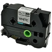 Kompatibilen trak za Brother TZe-S251/TZ-S251/PT/P-Touch 24mm, močnejše lepilo (strong adhesive) - črn izpis/bel trak