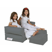 Atelier del Sofa ATELIER DEL SOFA Kids Double Seat Pouf - Fume vrtna sedežna vreča, (20802833)