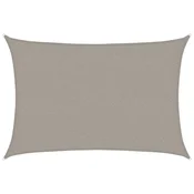 Vidaxl Senčno jadro 160 g/m2 pravokotno svetlo sivo 2x2,5 m HDPE