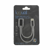 NEW Kabel USB-C OTG 3.0 iggual IGG317372 20 cm Črna