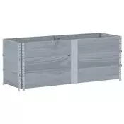 Okviri za palete 3 kom sivi 150x50 cm od masivne borovine
