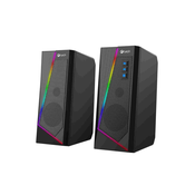 C-TECH Zvočniki SPK-17, 2.0, RGB, črni