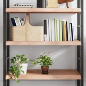 Zidna polica svjetlosmeđa 100x40x(2-6) cm obrađena hrastovina