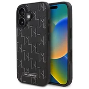 shumee Ovitek Karl Lagerfeld Hot Stamp MagSafe za iPhone 16 črne barve