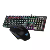 AULA Tastatura + miš T640 USB RGB US