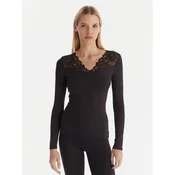 Ysabel Mora Pižamska bluza 19487 Črna Slim Fit
