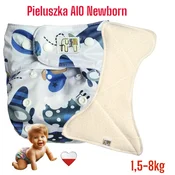 shumee Vsestranski žep za plenice za večkratno uporabo AIO NEWBORN iz mikroflisa AIRPLANE