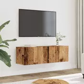 Zidni TV ormarici 2 kom boja starog drva 100 x 30 x 30 cm