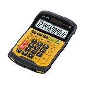 Casio - Vodoodporen namizni kalkulator 1xCR2032 IP54 črno/oranžen