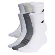 ADIDAS PERFORMANCE Športne nogavice CUSHIONED CREW 6 PAIR PACK svetlo siva/pegasto siva/črna/bela