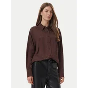 Guess Srajca W6BH46 W4236 Temno rjava Regular Fit
