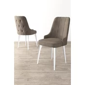 HANAH HOME Set 4 stolice Newa Cappuccino White