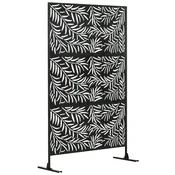 Homestar Zaslon za zasebnost vzorec vrbovega lista 122x45x198 cm črna