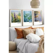 Wallity Dekorativne uramljene slike, 50x35cm, 3 komada, Šarene