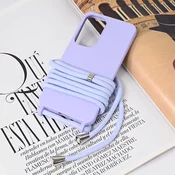 Maska za Samsung Galaxy S25 Crossbody ljubicasta