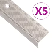 vidaXL vidaXL Obroba za stopnice L-oblike 5 kos aluminij 90 cm barva penine, (22090351)
