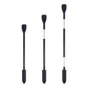 INF Dvostranska silikonska lopatka s čopičem Black, (21537111)