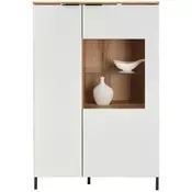 Lesnina Highboard Austin 90 cm, bela, barve hrasta