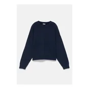 Pull&Bear Pulover temno modra