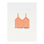 Dilvin 10184 Strap Knitwear Undershirt Crop-orange