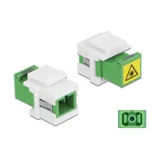 Delock optični adapter I člen Keystone SC Simplex protiprašna vratca zelen