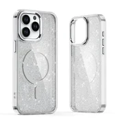 slomart Etui z bleščicami Glitter Case z MagSafe za Samsung Galaxy S25 Edge - belo